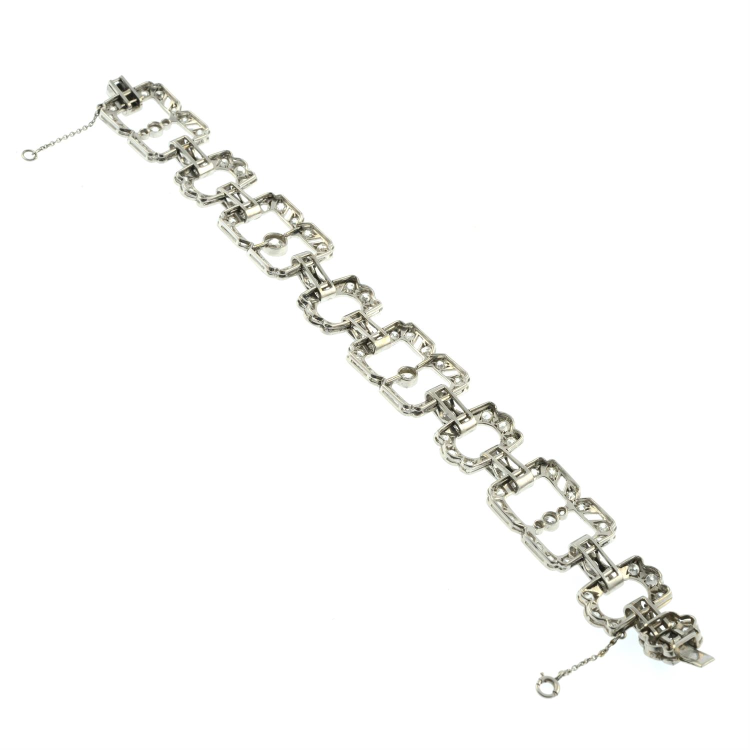 An Art Deco old and rose-cut diamond bracelet. - Image 4 of 4