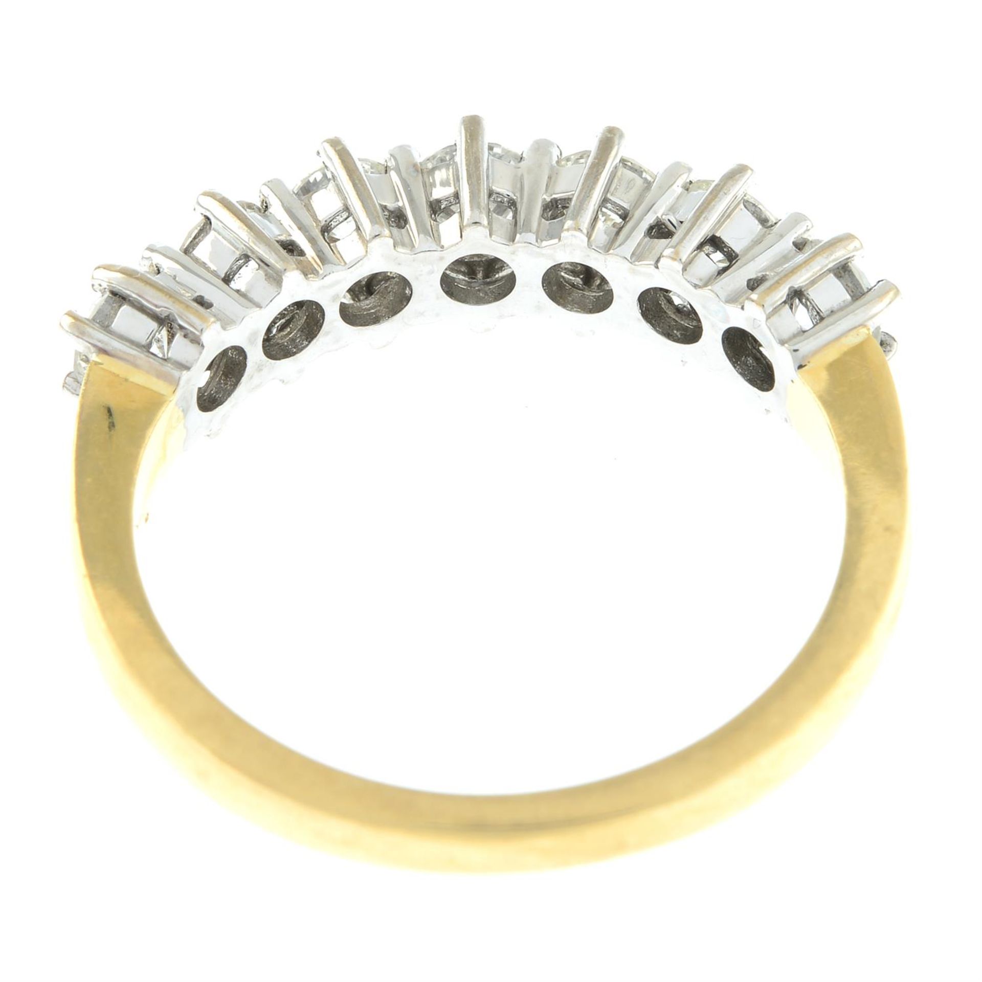 An 18ct gold brilliant-cut diamond half eternity ring. - Bild 3 aus 5