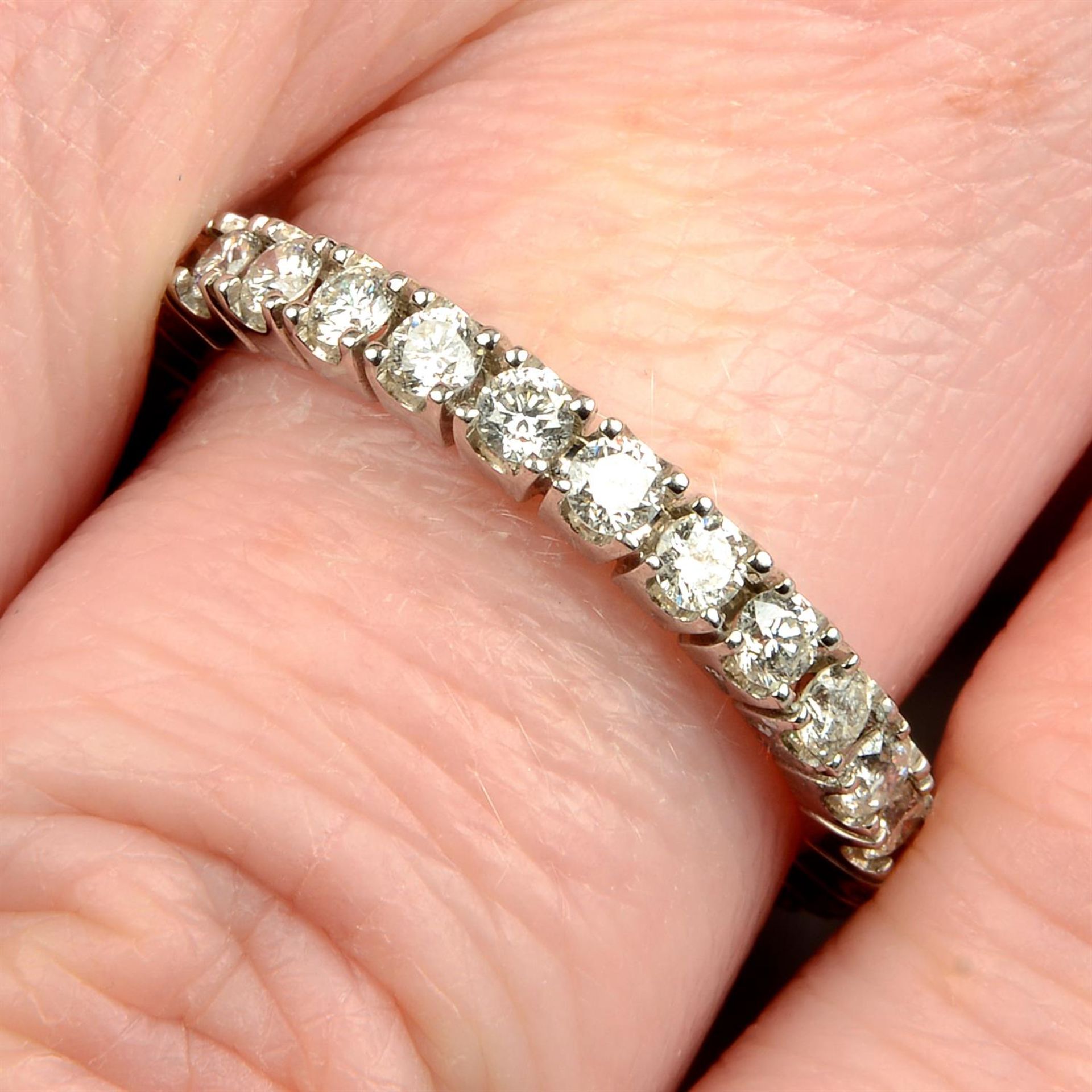 An 18ct gold brilliant-cut diamond full eternity ring.