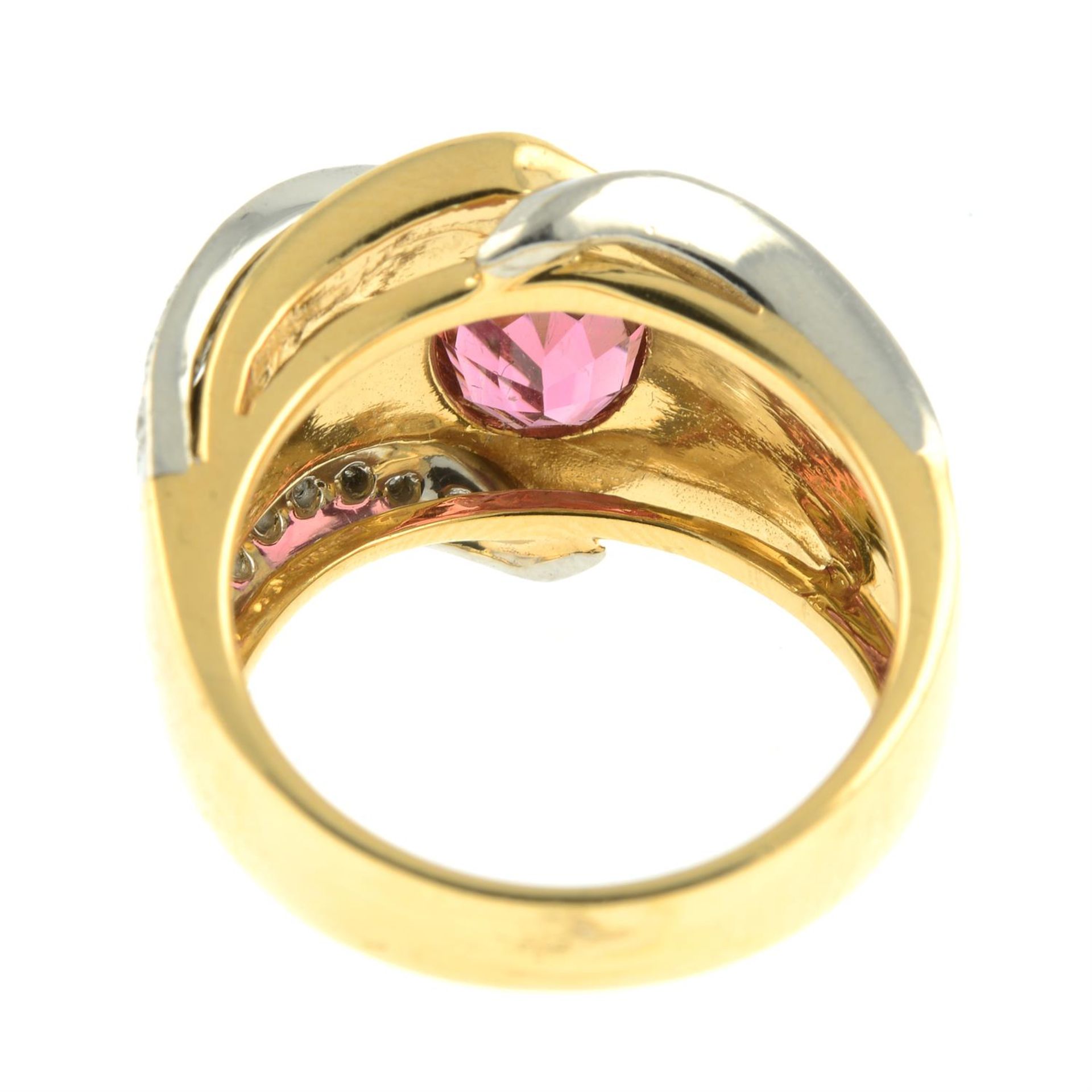 A pink tourmaline and brilliant-cut diamond dress ring. - Image 4 of 5