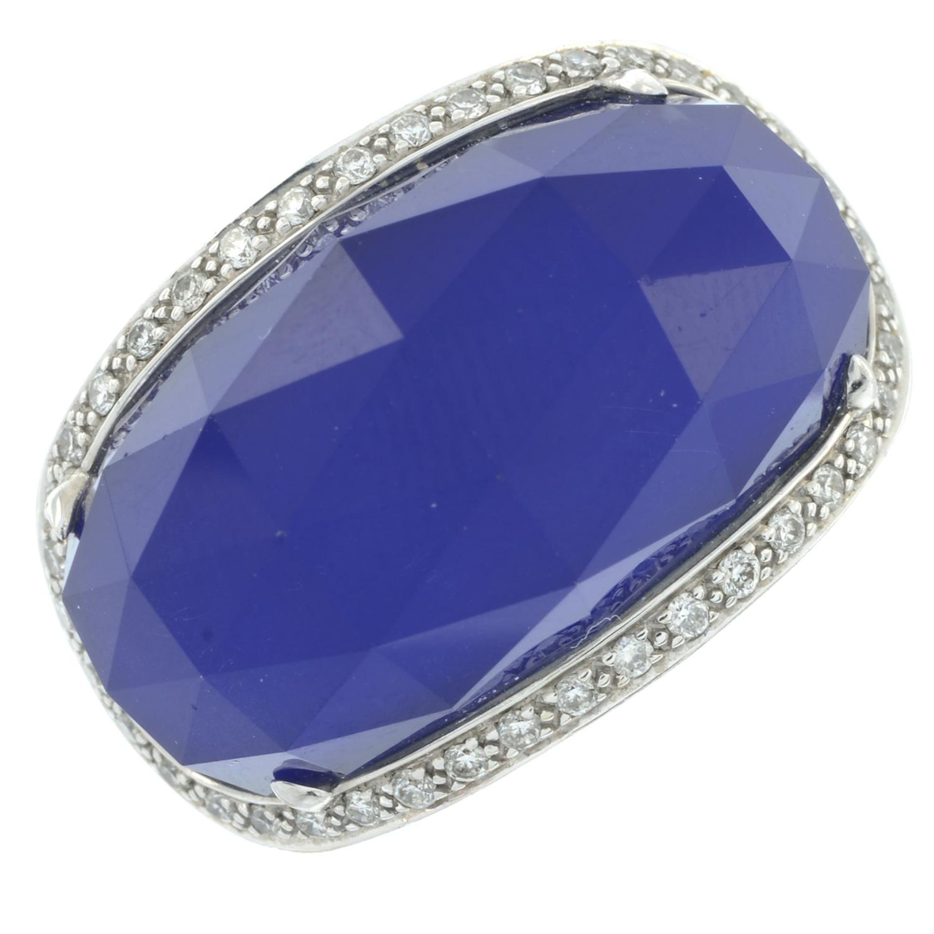 An 18ct gold brilliant-cut diamond and blue 'Crystal Haze' ring, by Stephen Webster. - Image 2 of 5