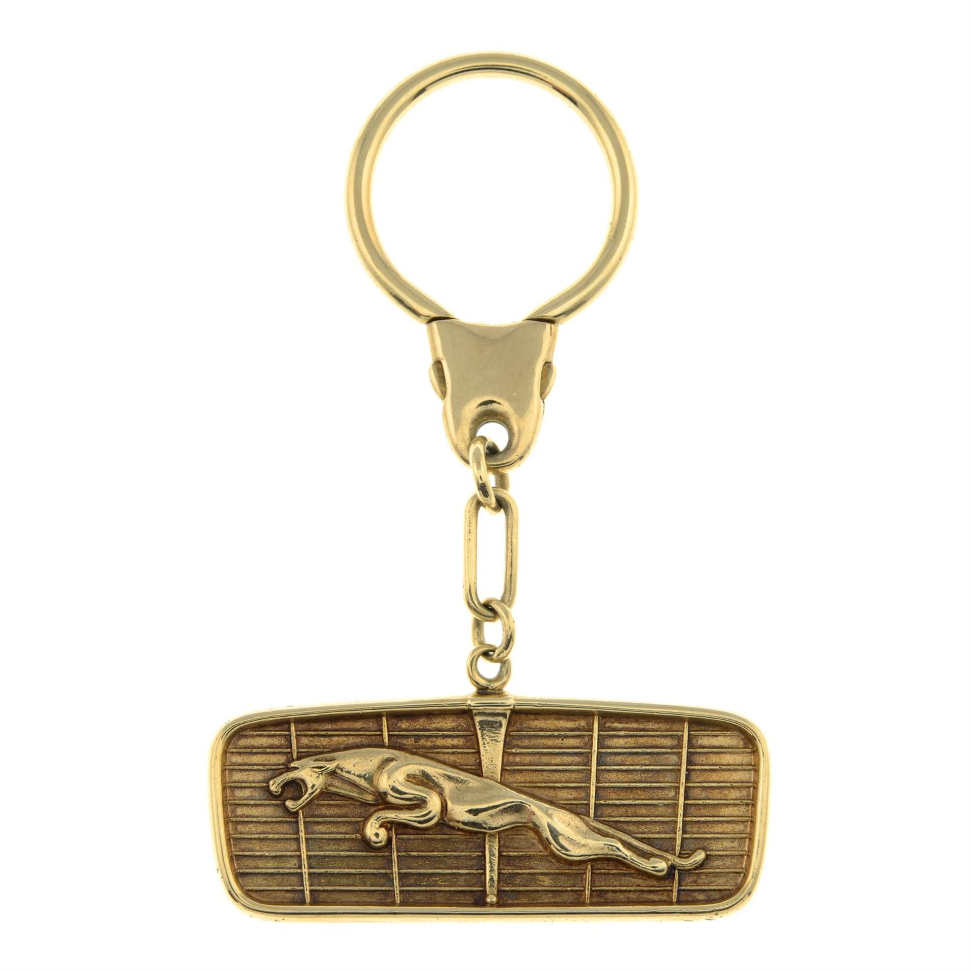 A 9ct gold Jaguar keyring.