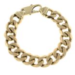 (71715) A 9ct gold curb-link bracelet.