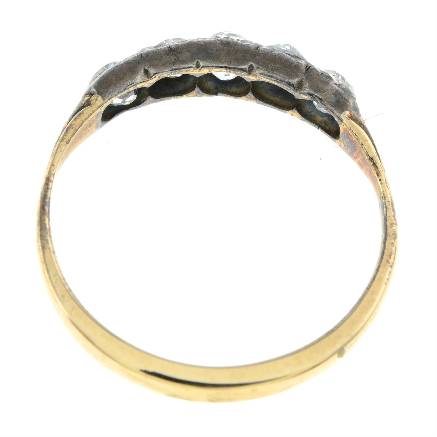 A late 19th century old-cut diamond five-stone ring. - Image 2 of 2