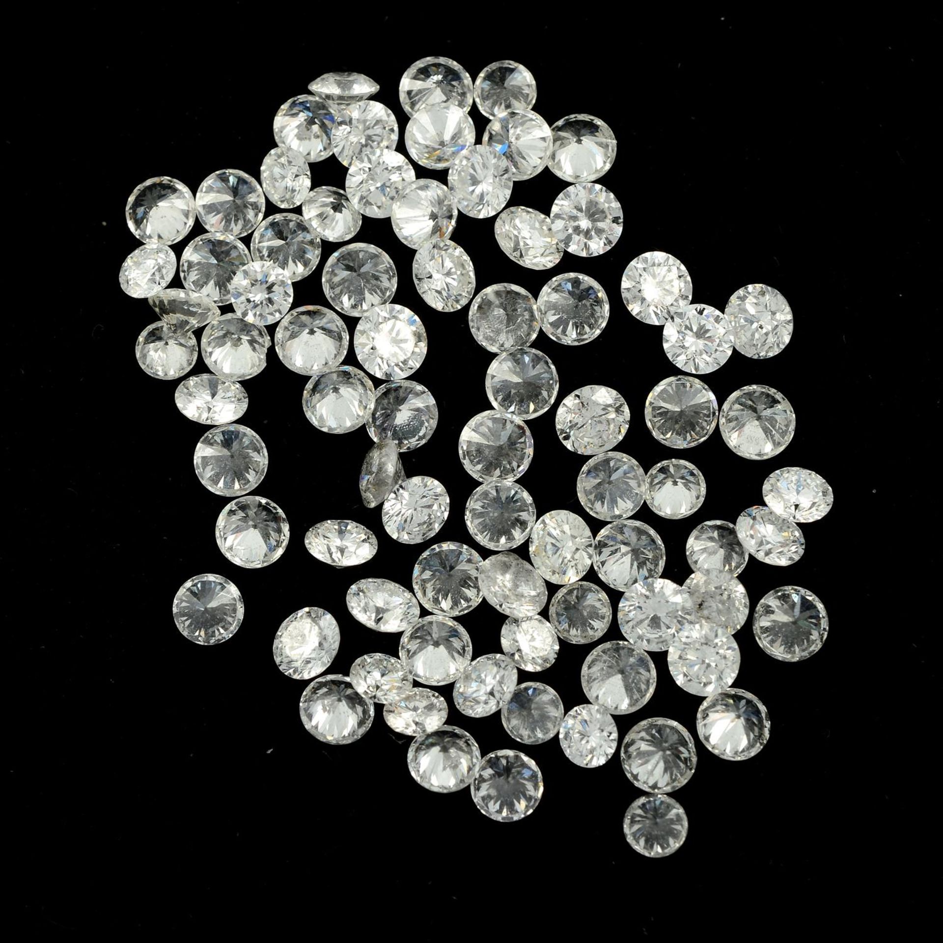 A selection of vari-cut diamonds, total weight 5.97cts.