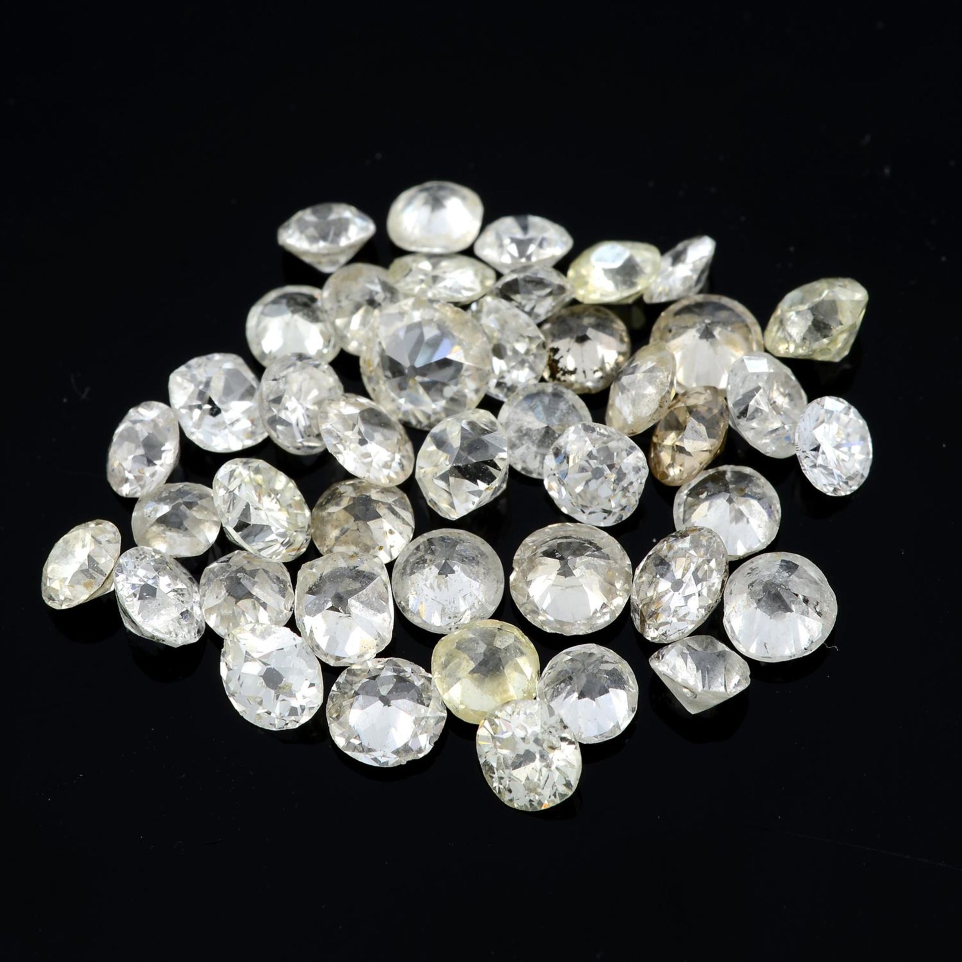 A selection of vari-cut diamonds, total weight 3.94cts.