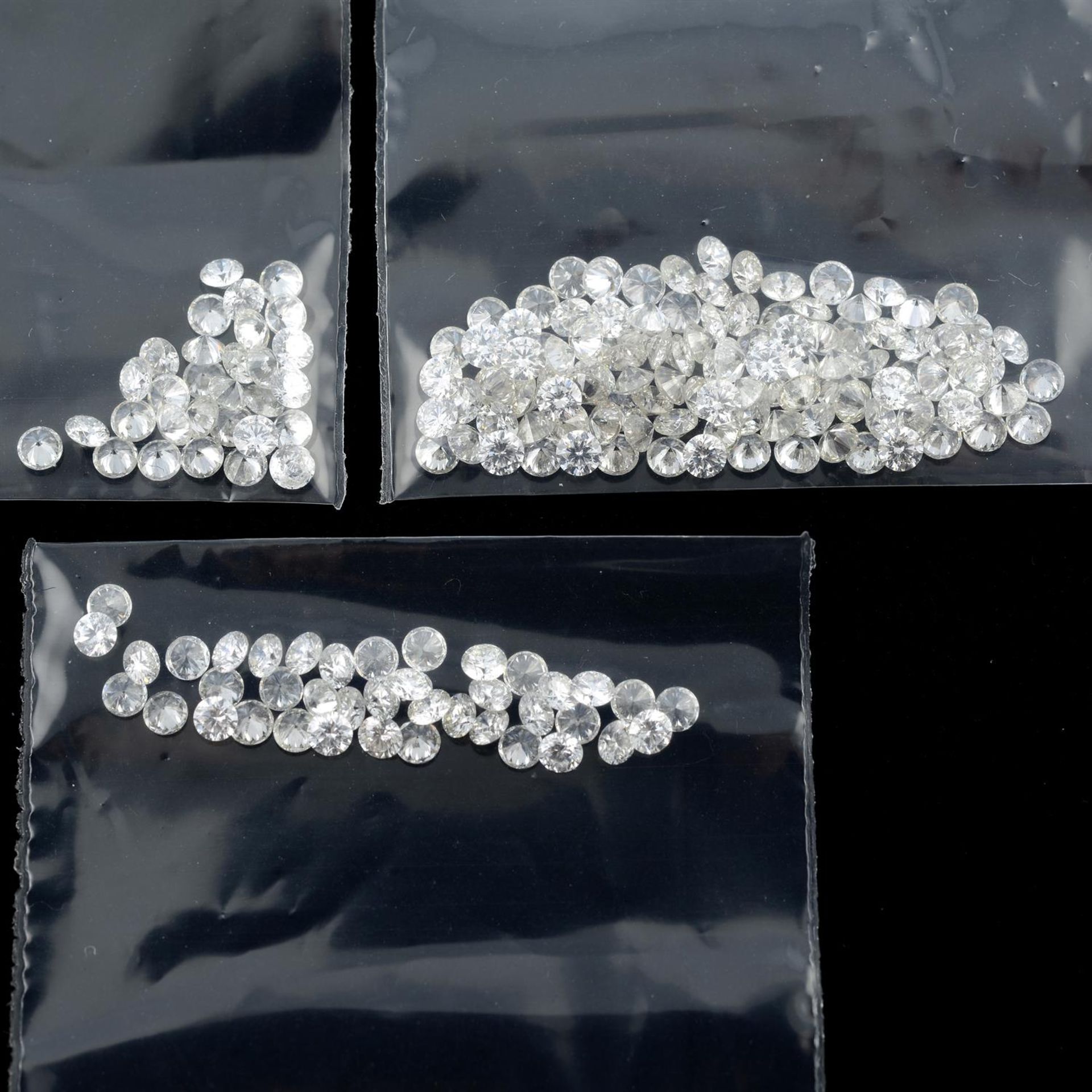 A selection of vari-cut diamonds, approximate total weight 7.83cts.