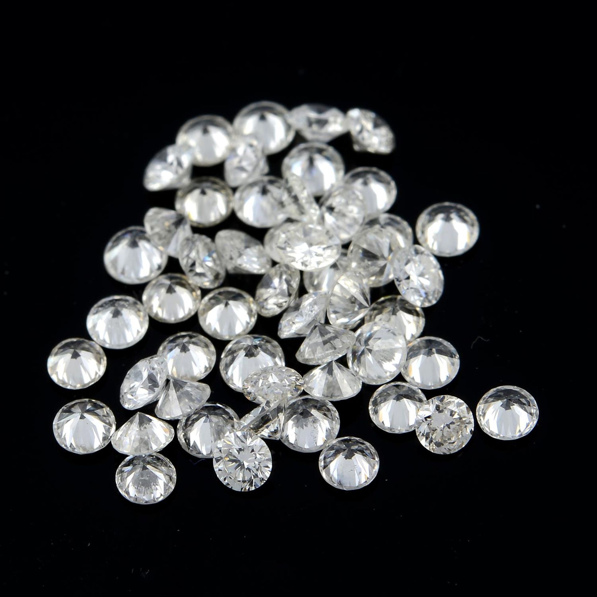 A selection of round brilliant-cut diamonds, approximate total weight 1.96cts.