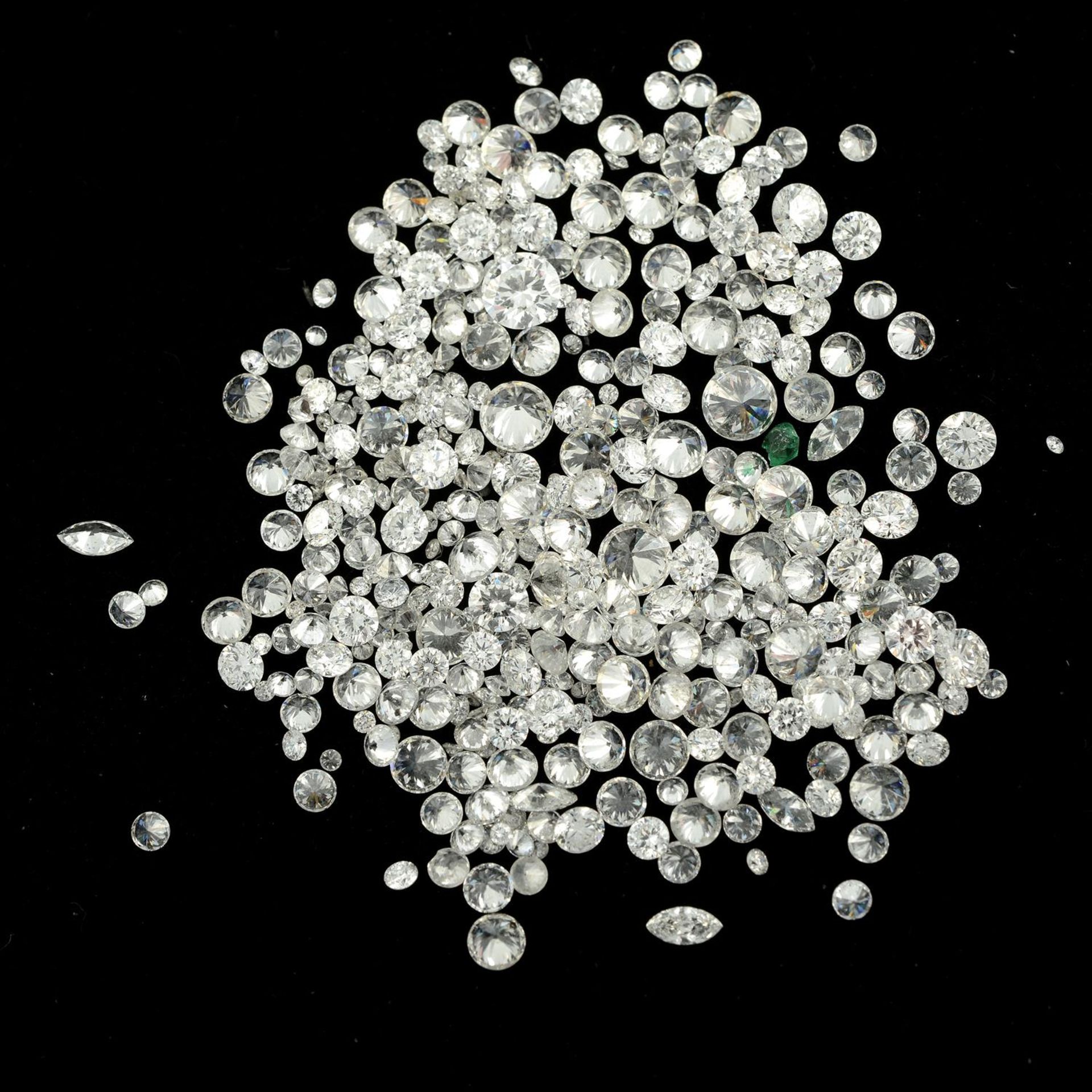 A selection of vari-cut diamonds, total weight 11.94cts.