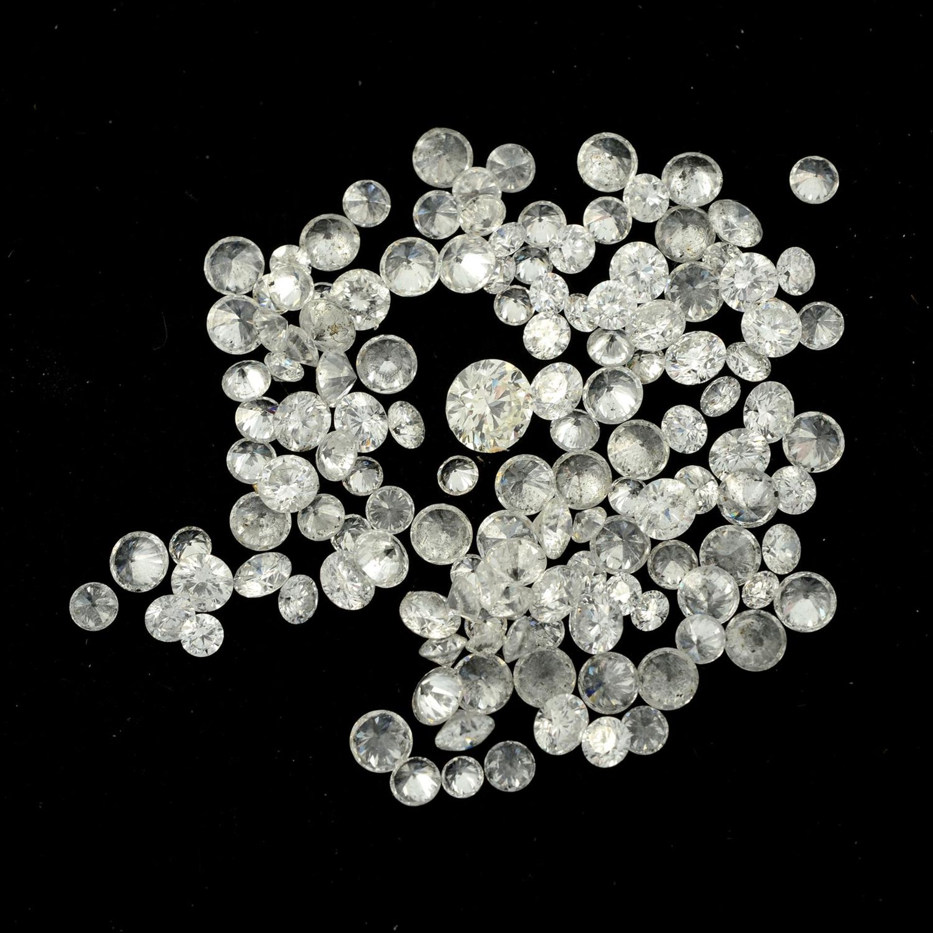 A selection of vari-cut diamonds, total weight 9.85cts.