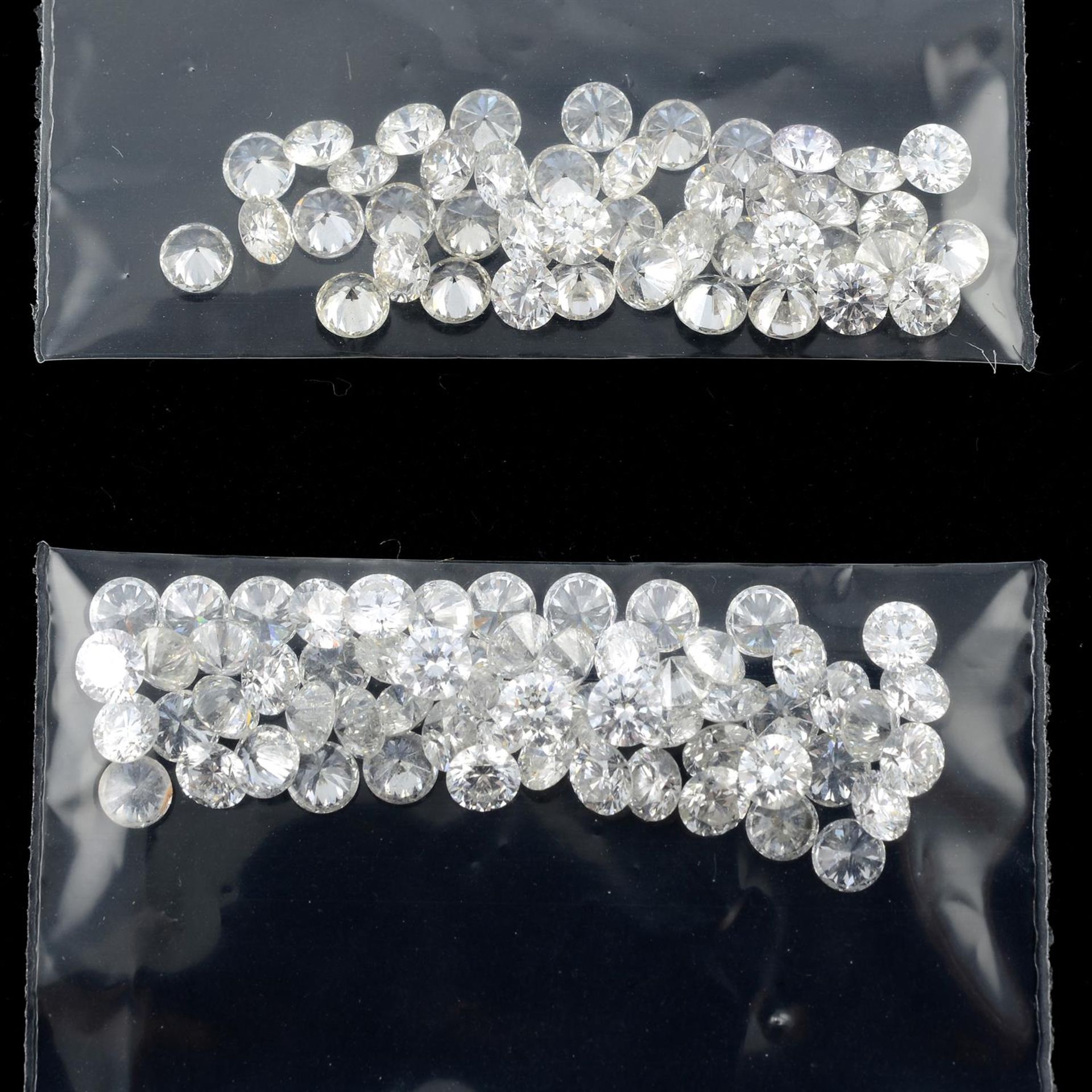 A selection of brilliant-cut diamonds, approximate total weight 9.24cts.