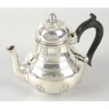 A late Victorian Britannia silver bachelor tea or coffee pot.