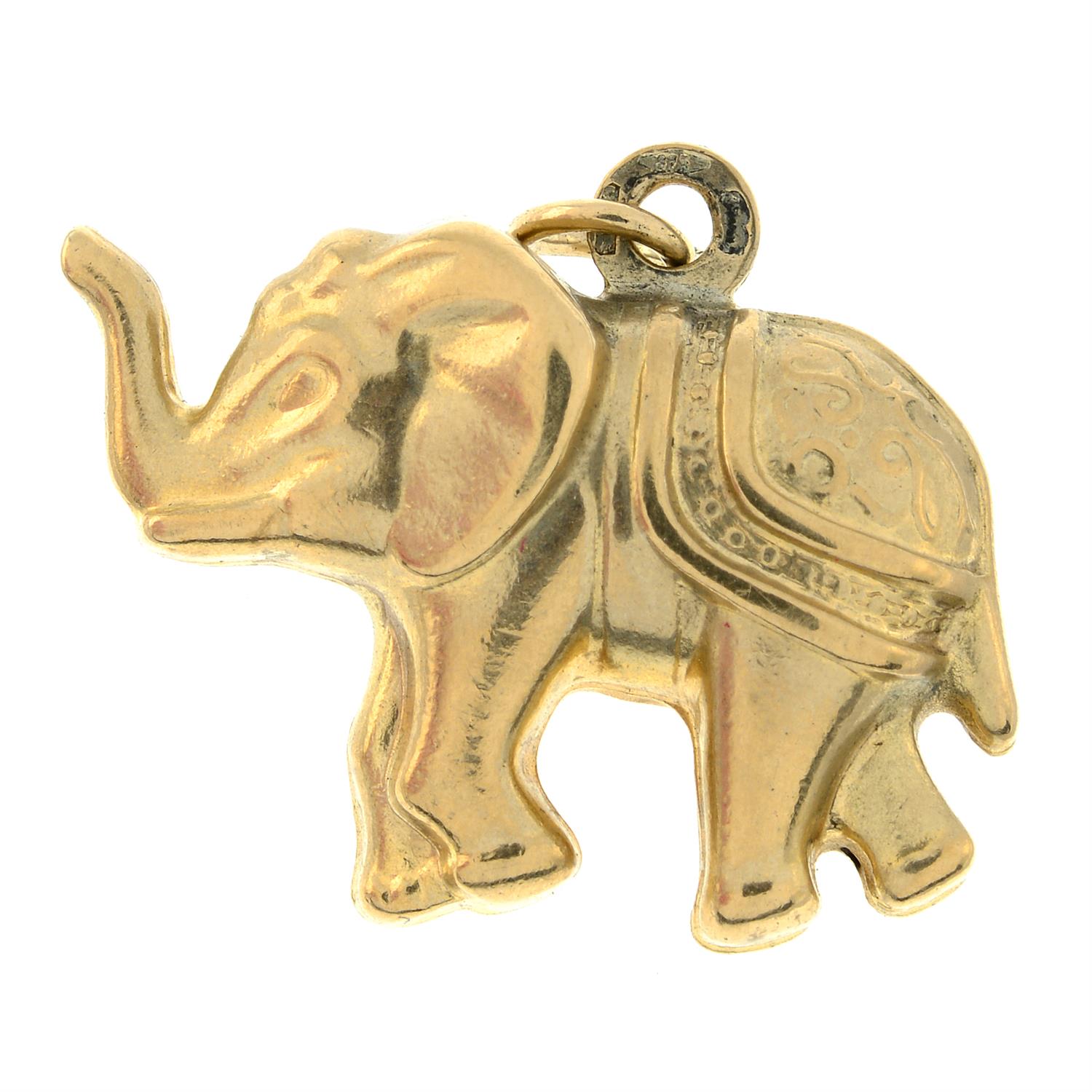An elephant pendant.