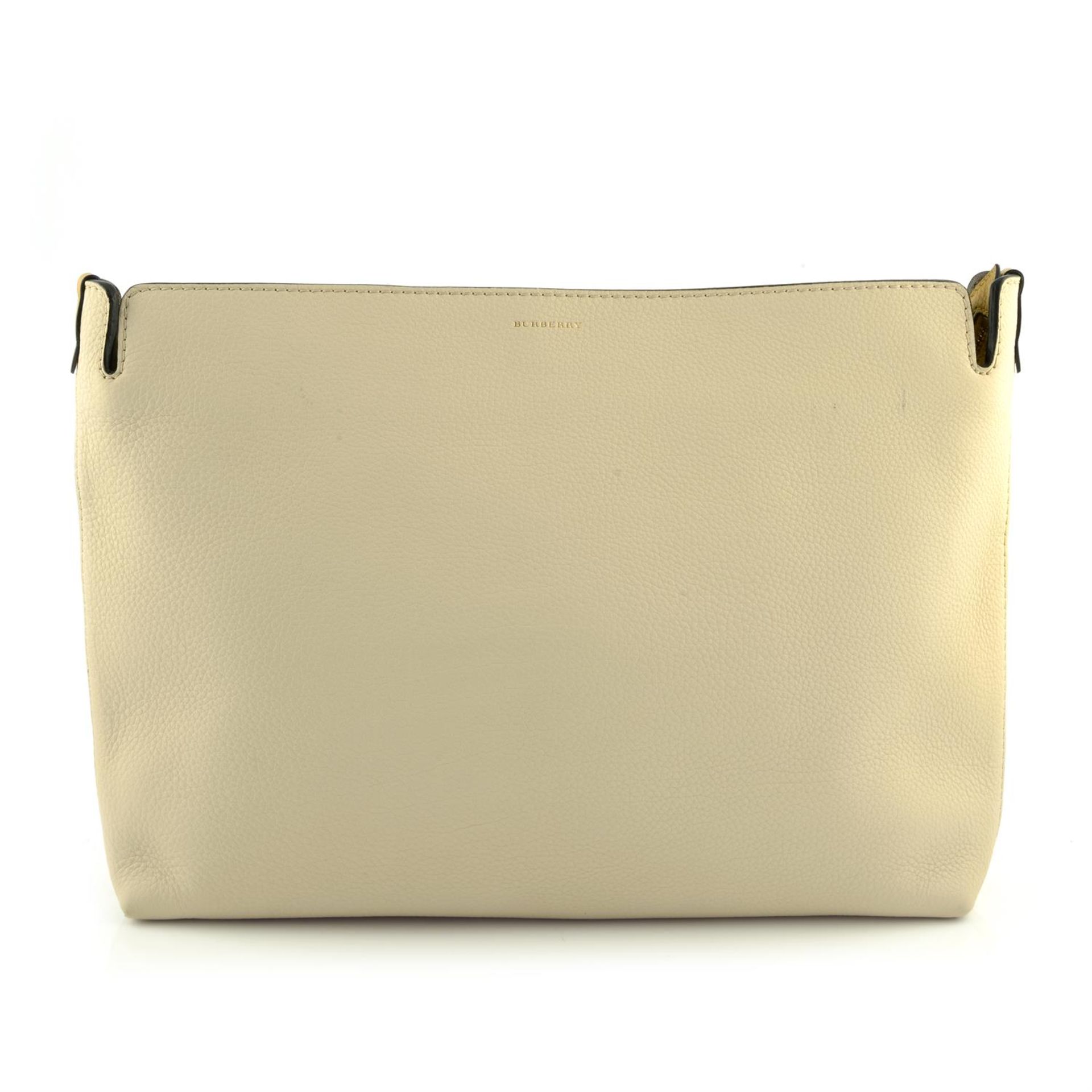 BURBERRY - a Bi-colour leather Marais clutch.