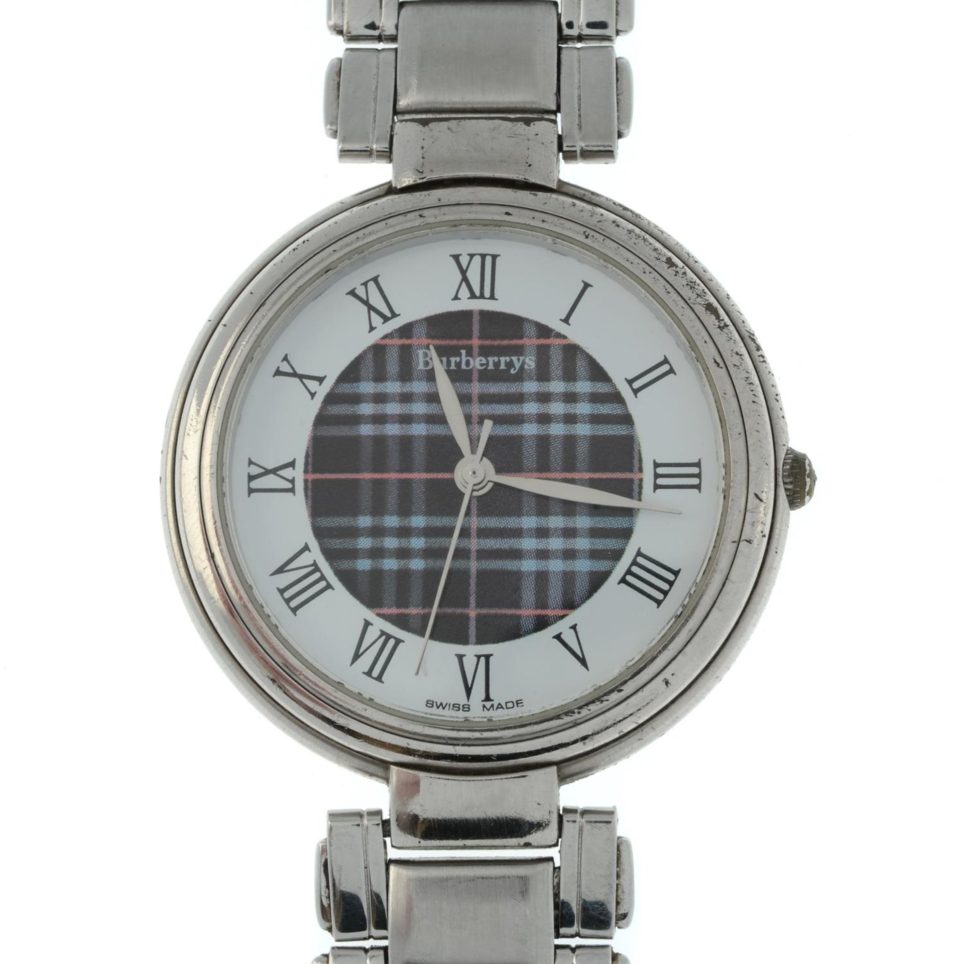 BURBERRY - a stainless steel watch.