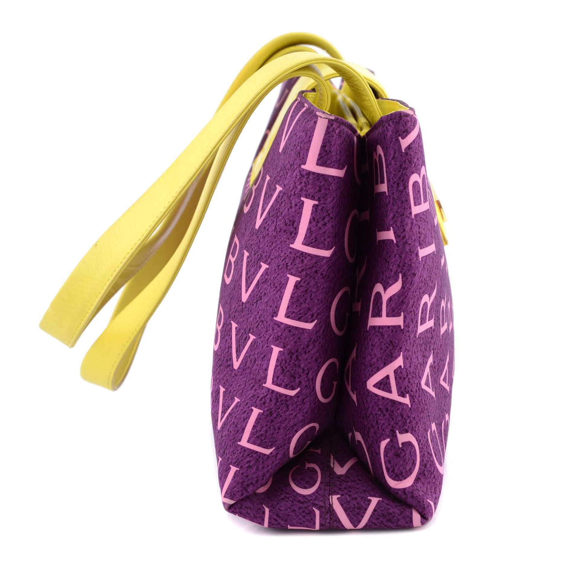 BULGARI - a purple monogram handbag. - Image 3 of 4
