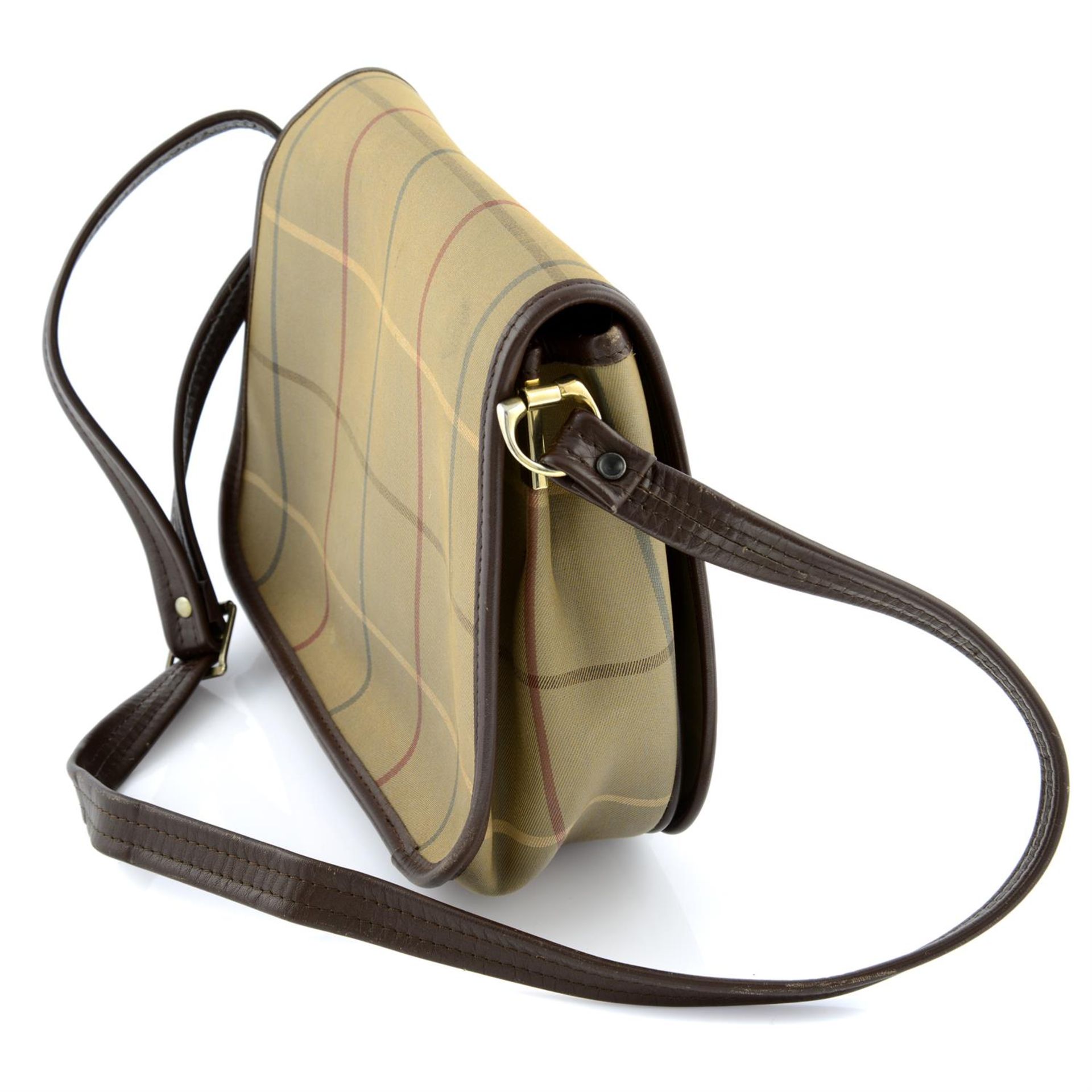 BURBERRY - a Nova check canvas shoulder bag. - Image 3 of 5