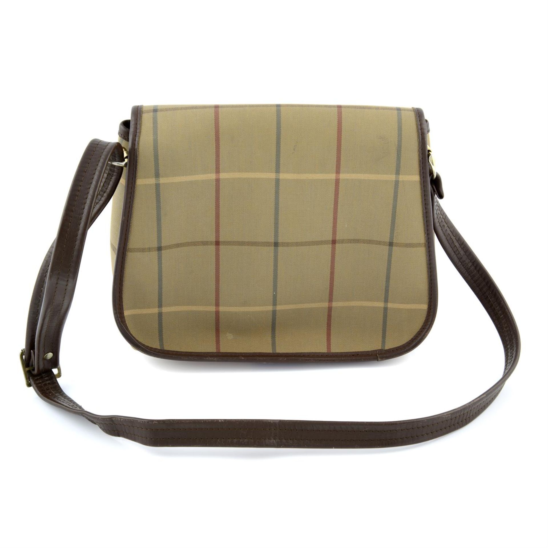 BURBERRY - a Nova check canvas shoulder bag. - Image 2 of 5