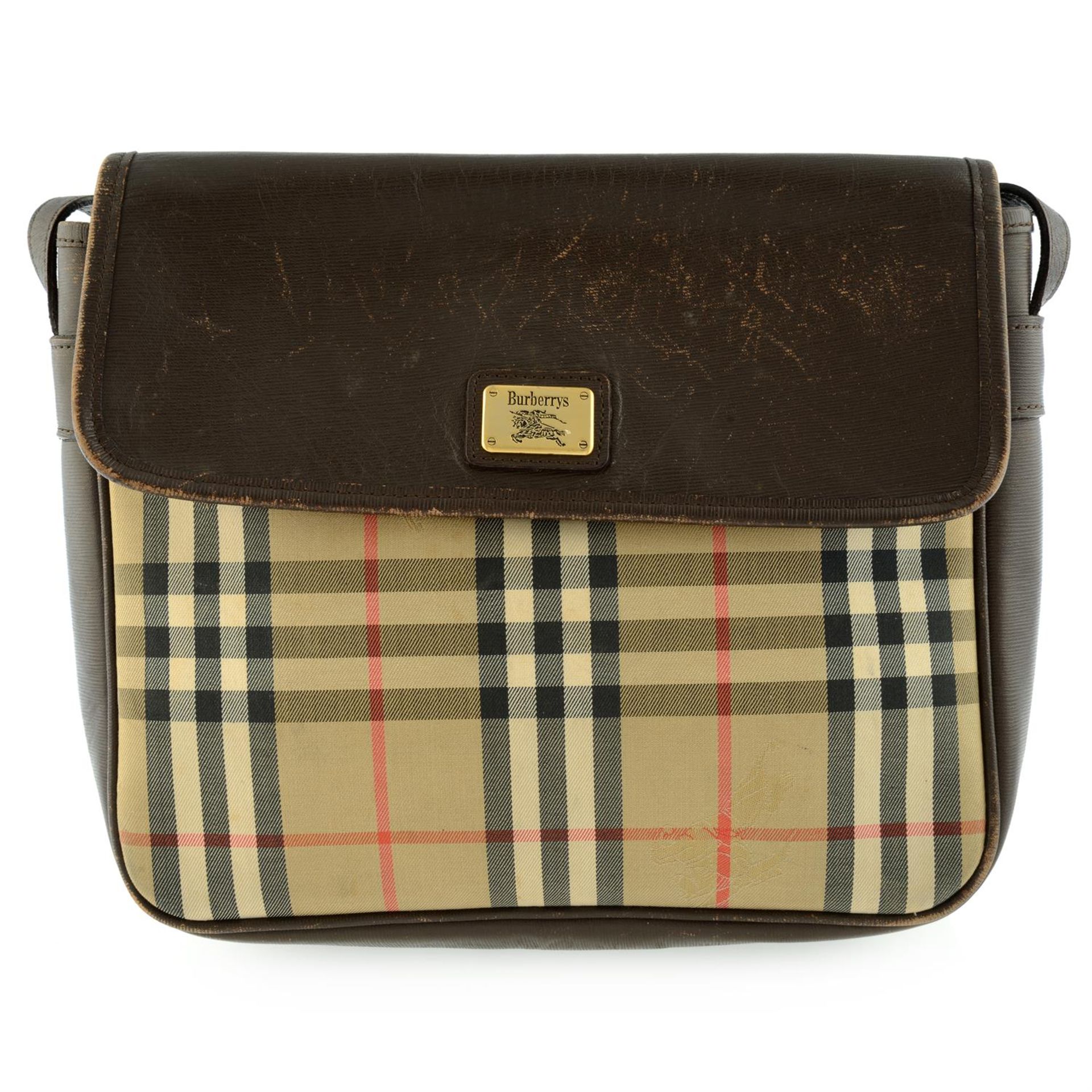 BURBERRY - a Haymarket check shoulder bag.