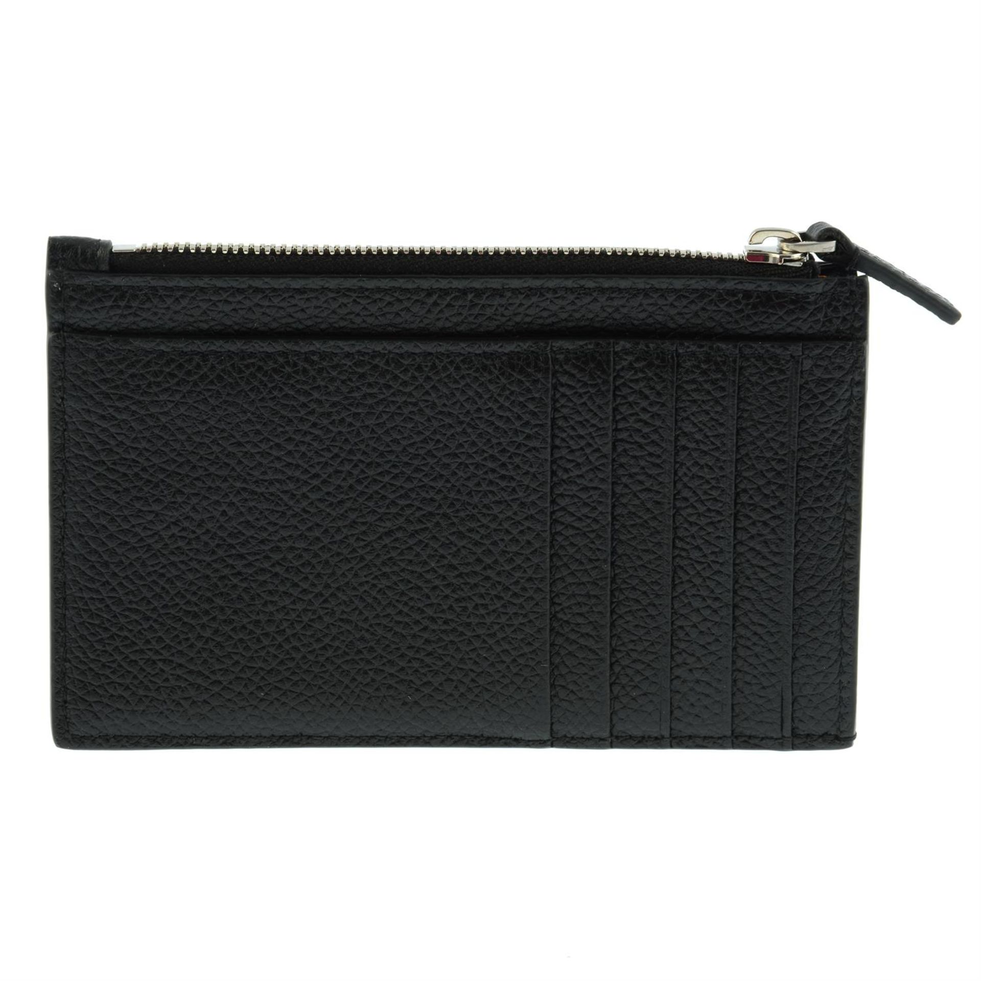 BALENCIAGA - a black leather card wallet. - Image 2 of 2