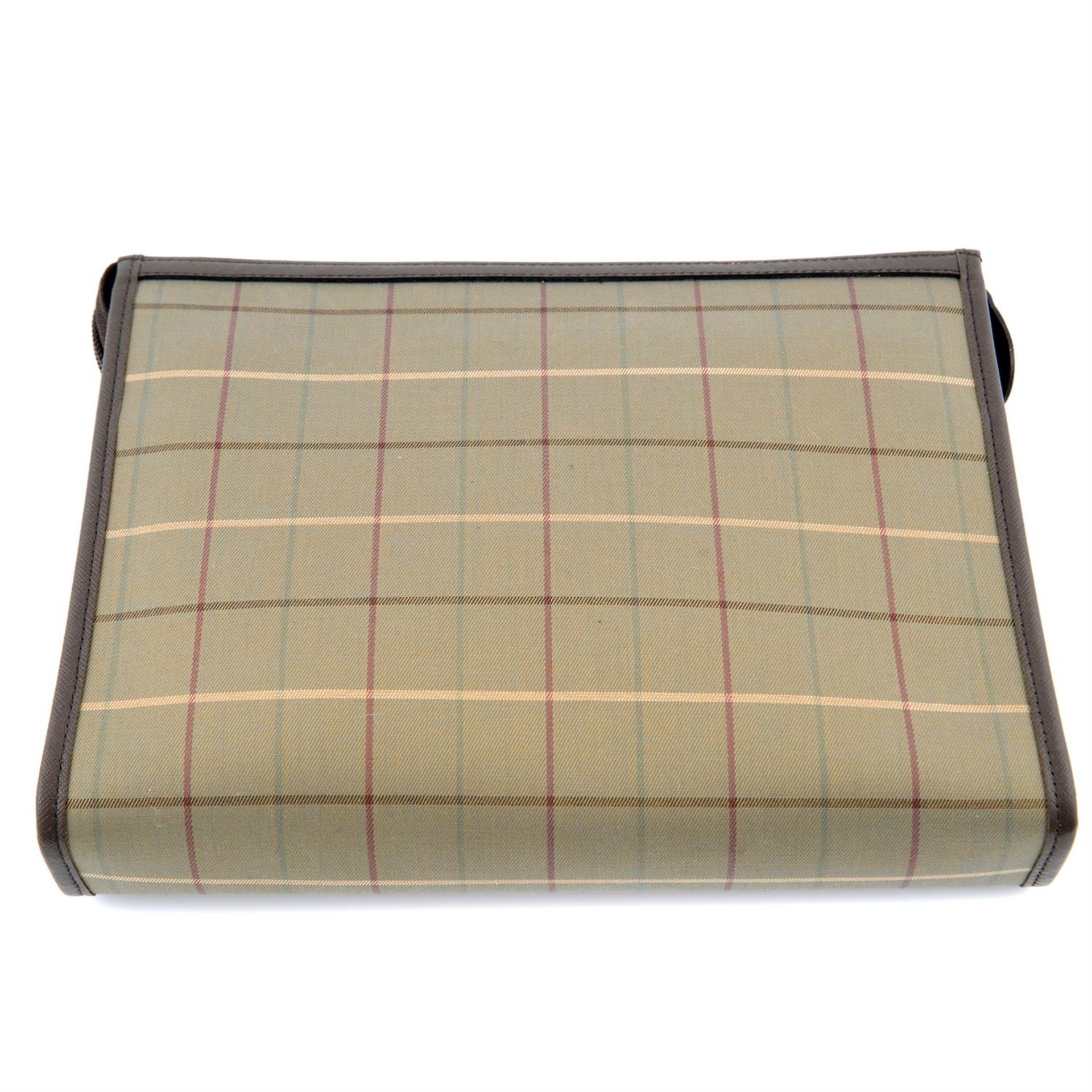 BURBERRY - a Nova check canvas clutch. - Image 2 of 3