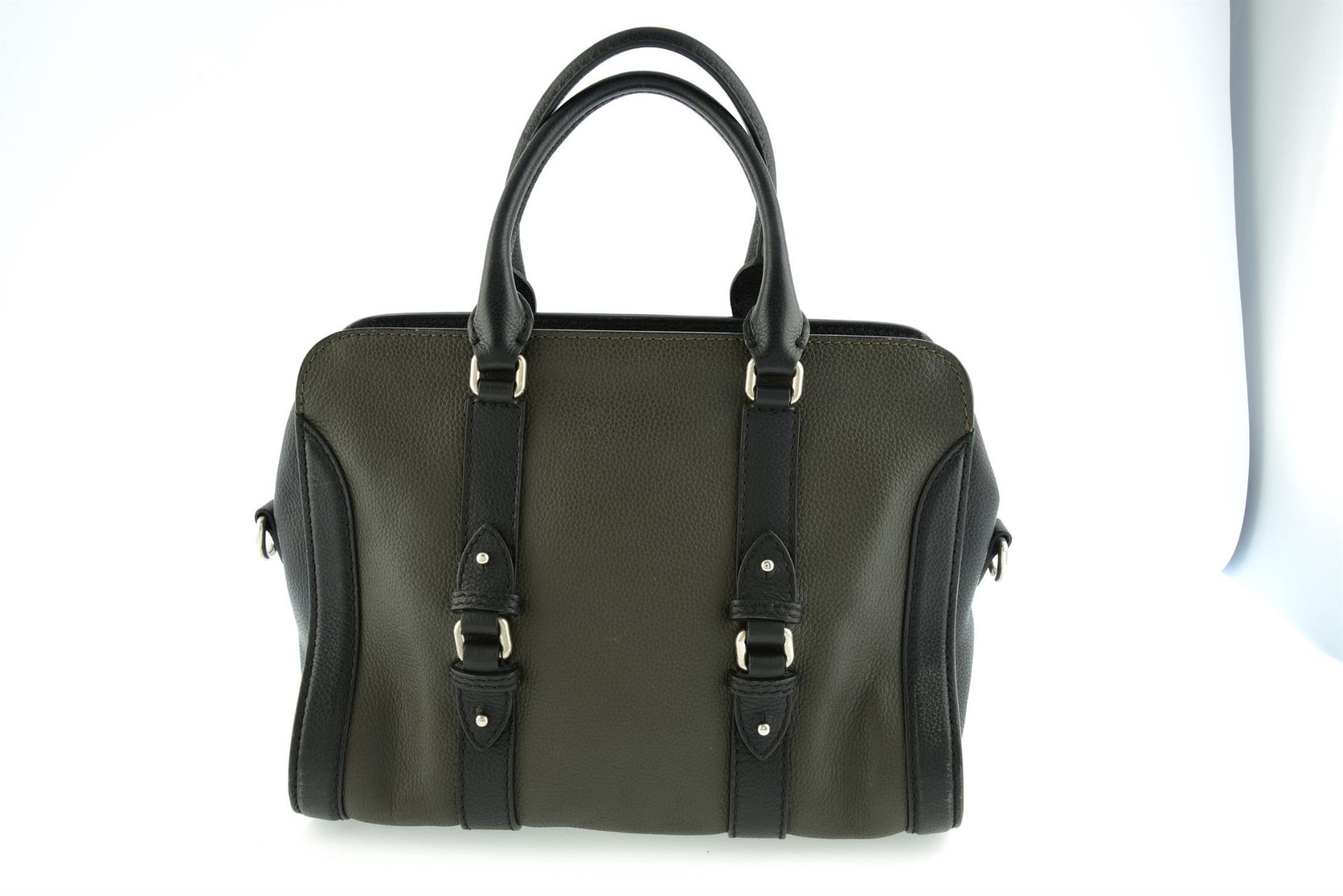 ALEXANDER MCQUEEN - a khaki and black leather handbag. - Image 2 of 6