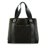 BULGARI - a black canvas tote bag.