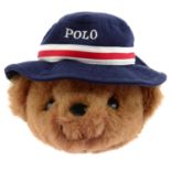 RALPH LAUREN - a Polo faux fur bear gold ball holder.