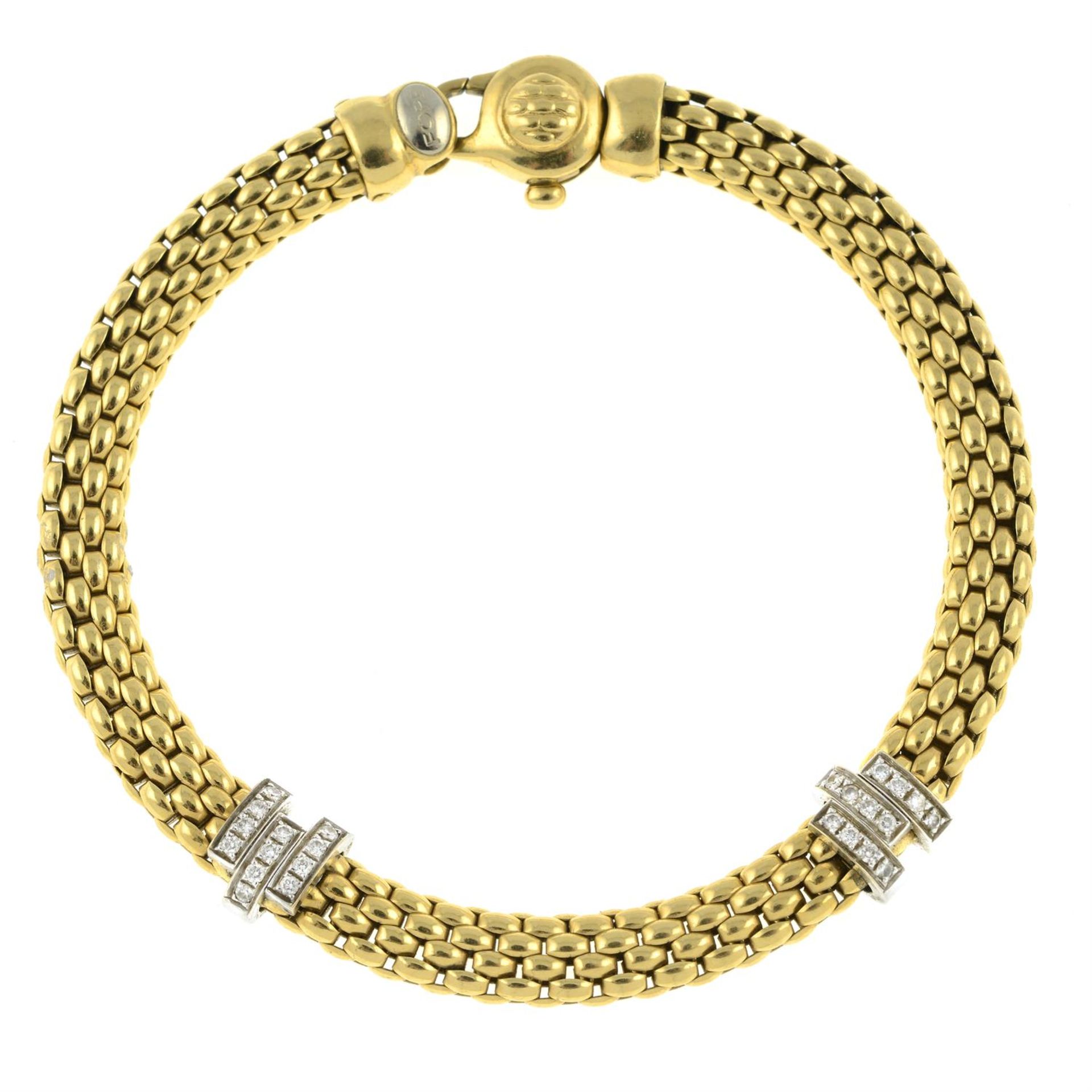 An 18ct gold diamond 'Masai' bracelet, by Fope. - Bild 2 aus 3