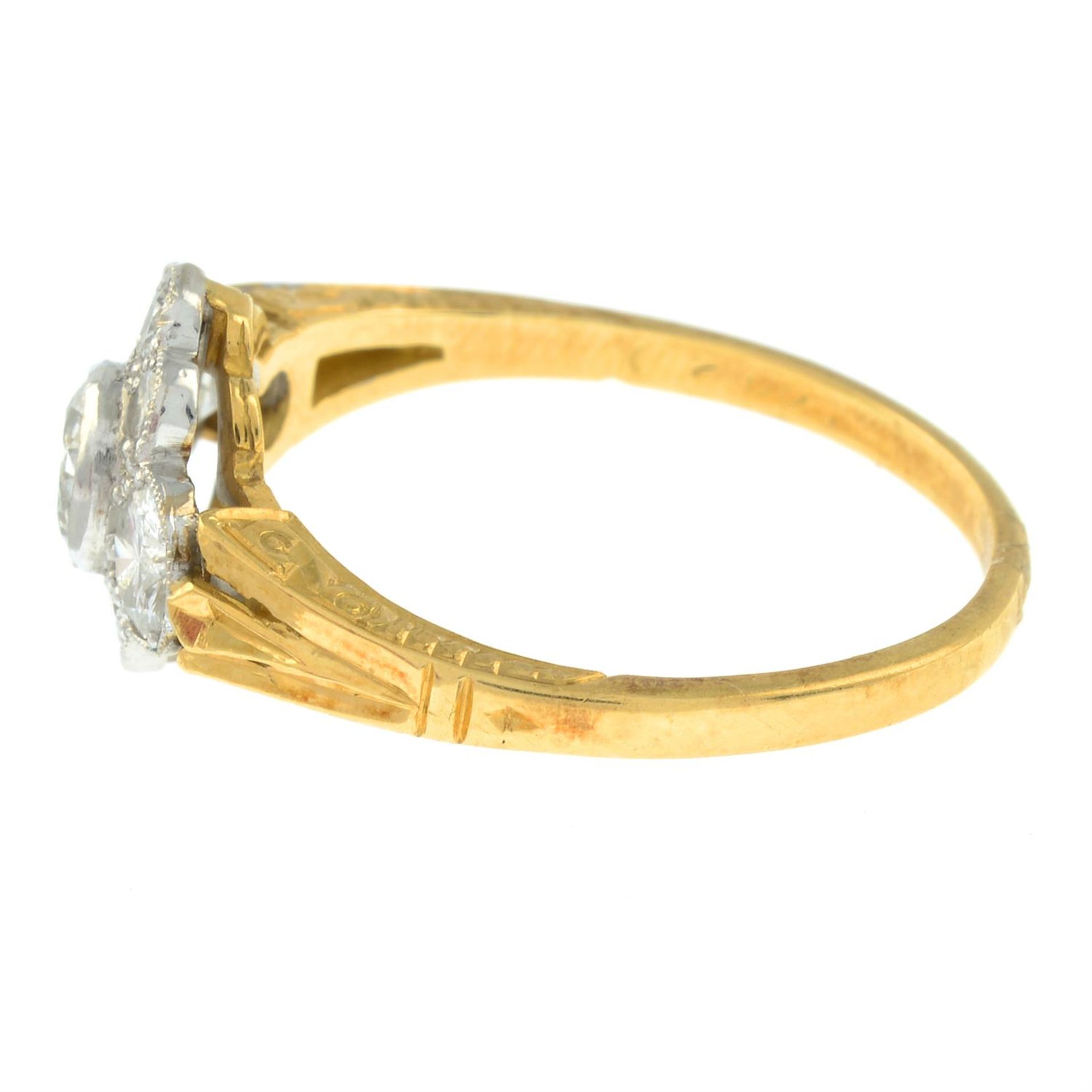 An 18ct gold brilliant-cut diamond cluster ring. - Image 4 of 5