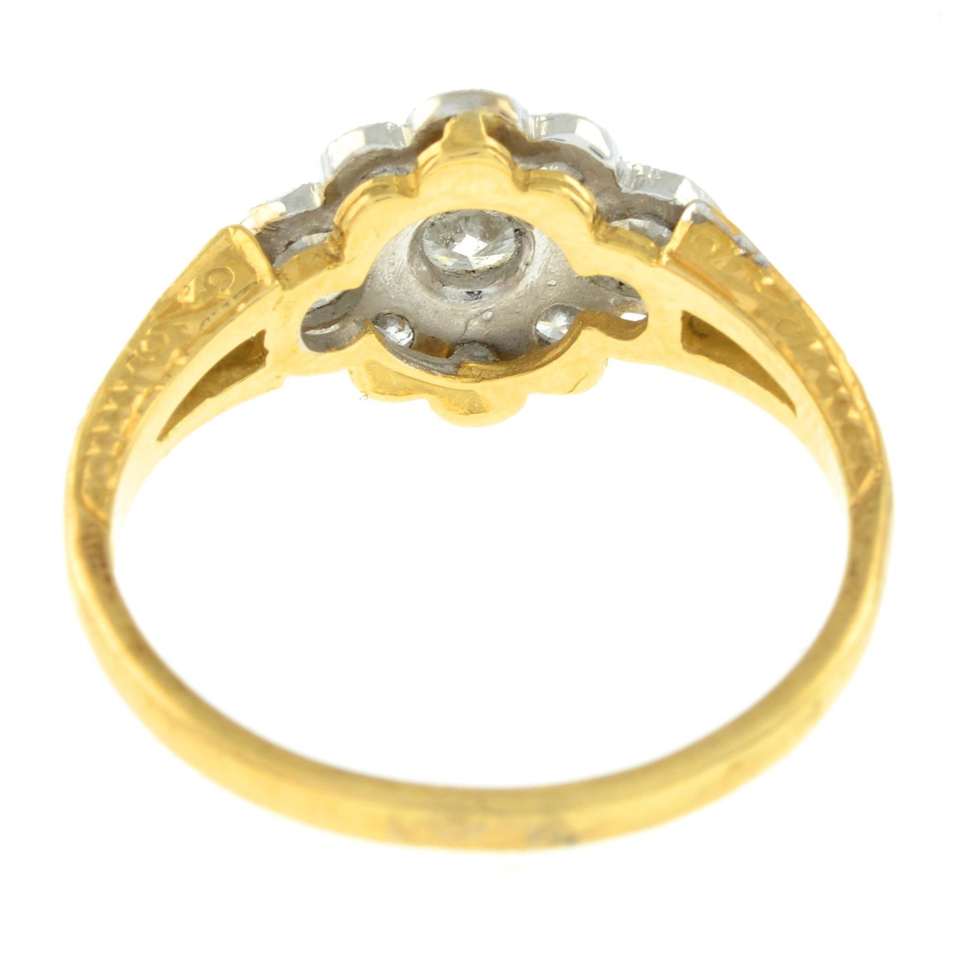 An 18ct gold brilliant-cut diamond cluster ring. - Image 3 of 5