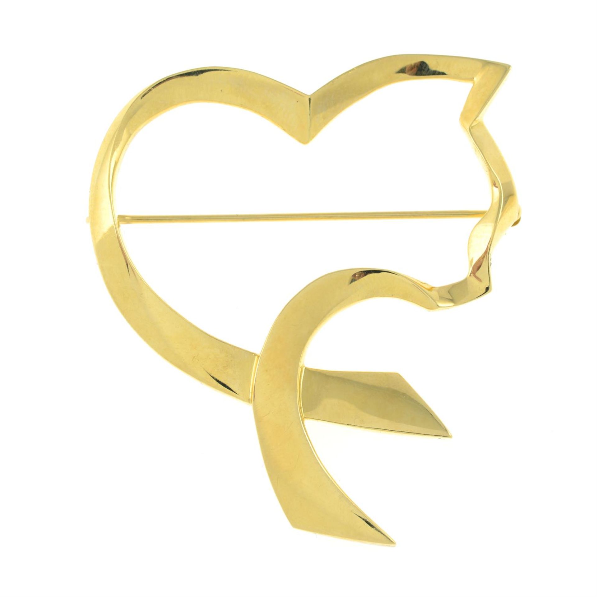 A stylised cat and heart brooch, by Paloma Picasso for Tiffany & Co. - Image 2 of 4