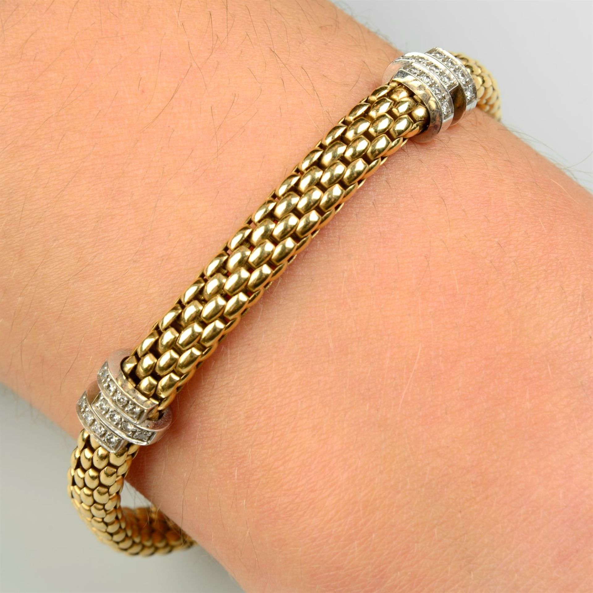 An 18ct gold diamond 'Masai' bracelet, by Fope.