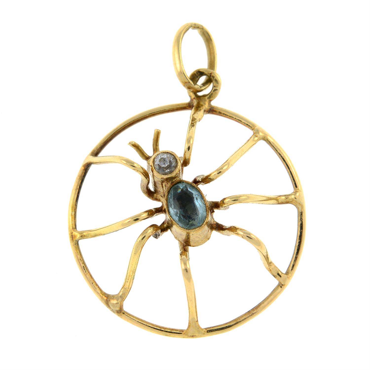 A paste spider pendant.