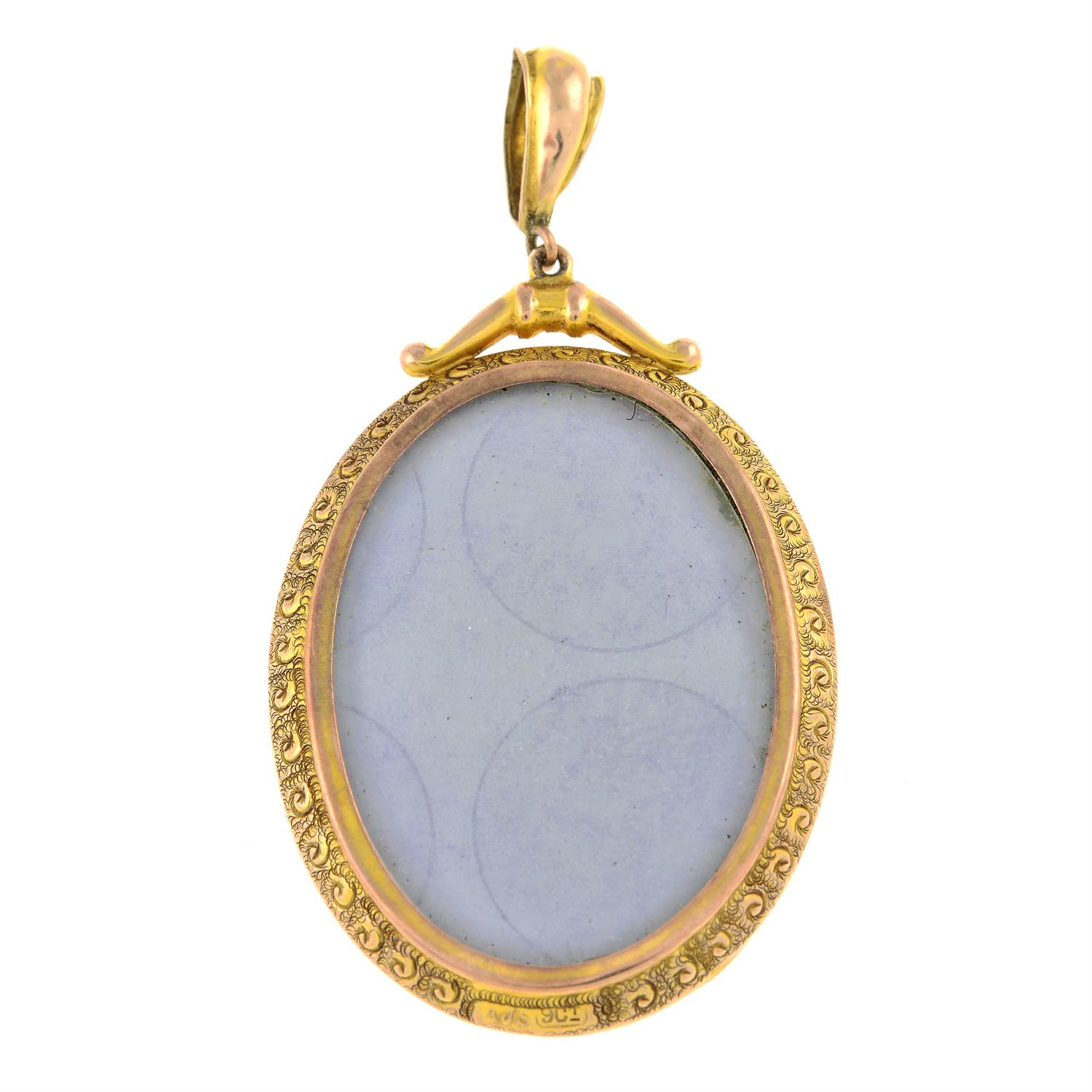 A 19th century 9ct gold locket pendant.