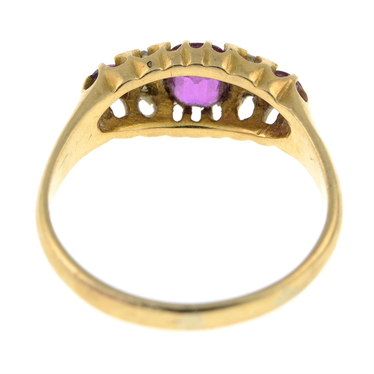 An early 20th century 18ct gold ruby and rose-cut diamond dress ring. - Image 2 of 2
