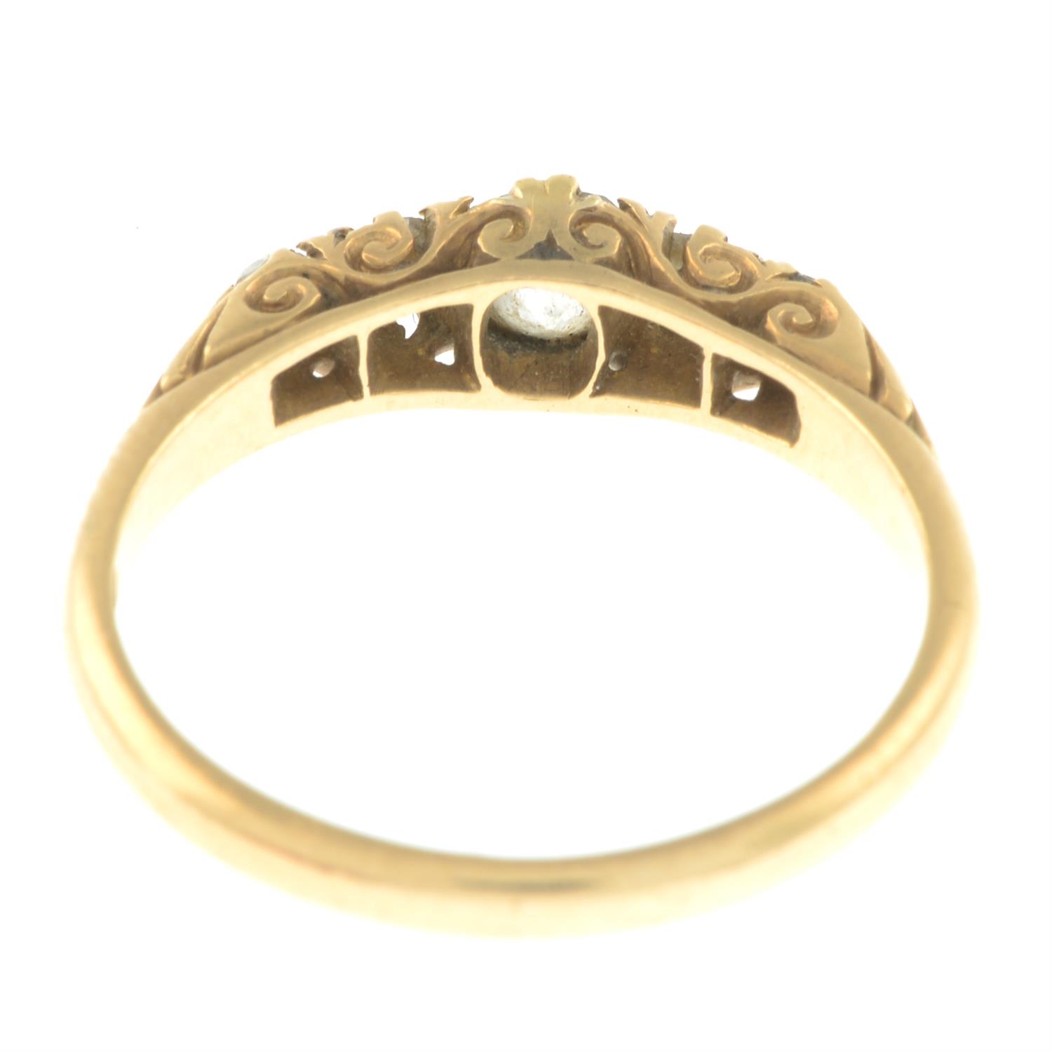 An early 20th century 18ct gold old-cut diamond five-stone ring. - Image 2 of 2