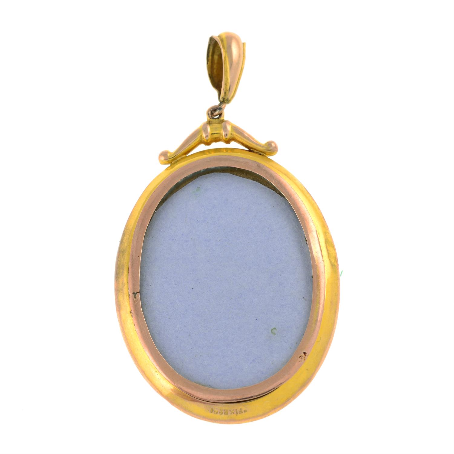 A 19th century 9ct gold locket pendant. - Image 2 of 2