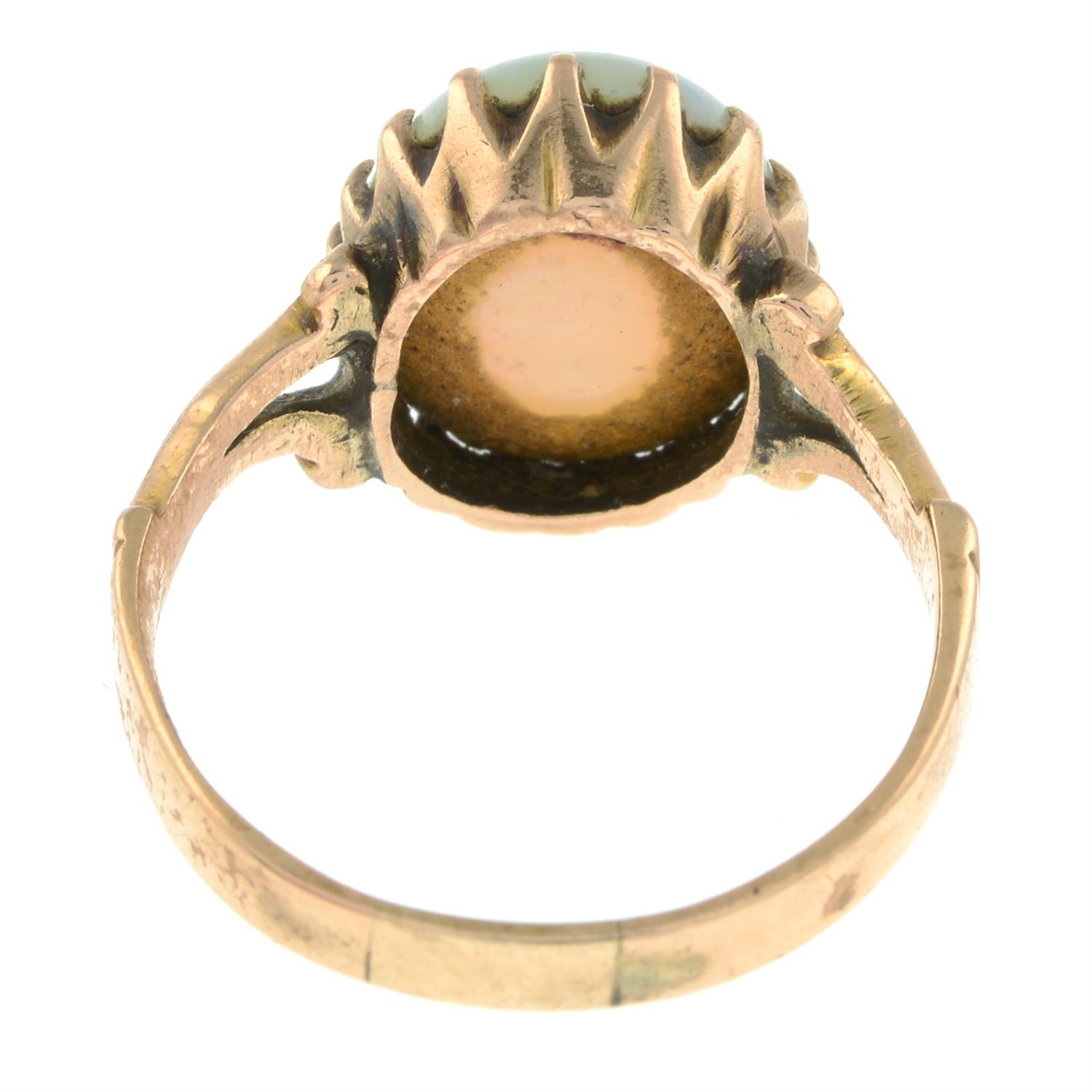 An early to mid 20th century gold opal single-stone ring. - Image 2 of 2
