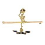 Enamel Royal Corps of Signals bar brooch