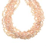Freshwater pearl multi-strand necklace