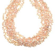 Freshwater pearl multi-strand necklace