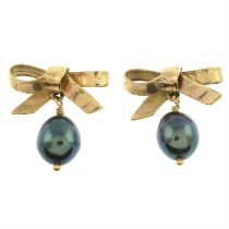 9ct gold cultured pearl earrings