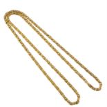 A late Victorian 15ct gold chain.