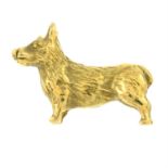 18ct gold Corgi tie pin