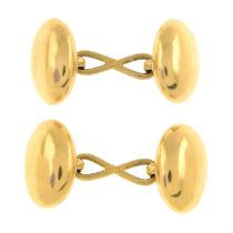 Pair of early 20th century18ct gold cufflinks