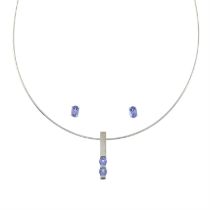 Tanzanite necklace & earrings.