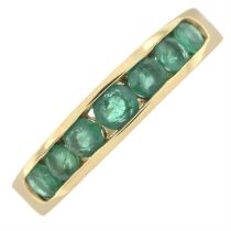 Emerald seven-stone ring