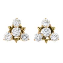 Diamond cluster earrings