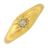 Early 20th century 18ct gold diamond ring